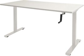 Schaffenburg Zit Sta bureau - Slinger 180x90 krijtwit - wit frame