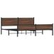 Maison Exclusive - Lit en métal sans matelas, marron, aspect chêne, 200x200 cm