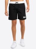 Lonsdale Thorpe strandshort, normale pasvorm, katoen, zwart/wit, maat L