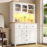 STILVORA Dressoir - Wit - 104x40x180 Cm