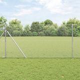 vidaXL - Hexagon Fence - 1.4 x 100 m - Galvanized Steel - Silver