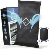 FLIPLINE Eco Luchtontvochtiger Auto 1kg [Made in Germany] +ANTI-ROUGH PAD Herbruikbare Auto-Ontvochtiger