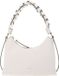 Coccinelle Leren schoudertas Boheme Grana Double Shoulder Bag Pearl / Cognac crème