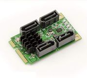KALEA-INFORMATIQUE Mini PCI Express 4-poorts SATA 3.0 6G-controllerkaart met Marvell-chipset