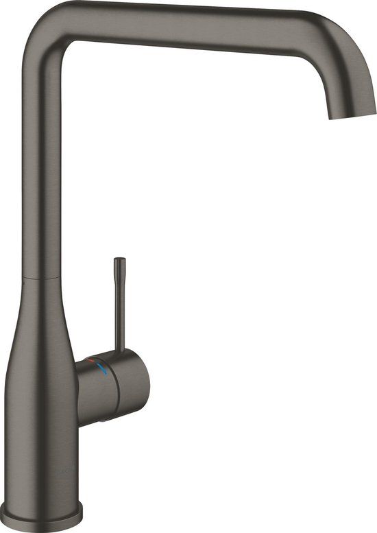 GROHE Essence New Keukenkraan - Draaibare Hoge Uitloop - Hard Graphite Geborsteld