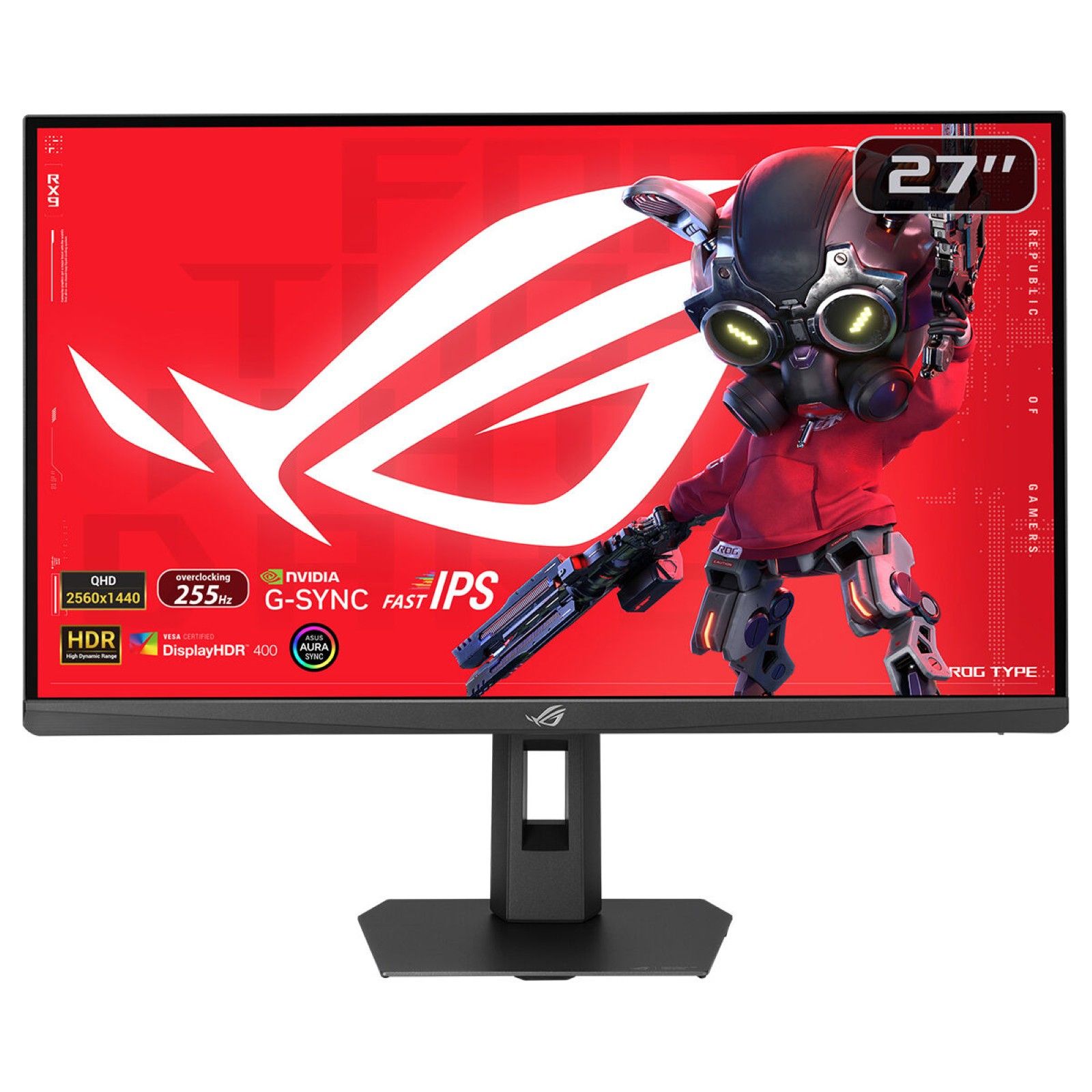 ASUS ROG Strix XG27ACMES 27" QHD 255Hz Gaming Monitor - USB-C, HDR, G-Sync Compatible