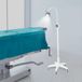 Lampe d'inspection LED pour applications médicales/dentaires - Lampe sur pied portable - Dimmable - 12 W - 7500 Lux - 5 roulettes avec frein - 7 LED - 5000–6000 K - Blanc