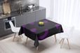 Bonamaison Tafelkleed, Anti-Mold, Sneldrogend, Waterdicht, 100% Polyester Tafellaken, Paars, zwart, 140 x 140 Cm