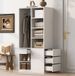 STILVORA Kledingkast - Met Kledingstang, Open Vakken En Laden - Voor Slaapkamer Of Kinderkamer - MDF En Multiplex - 70 X 50 X 170 Cm - Wit