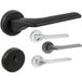 Fimet Poignée de porte CORSA 1354-232 en acier inoxydable, PZ - Cylindre profilé - Noir mat