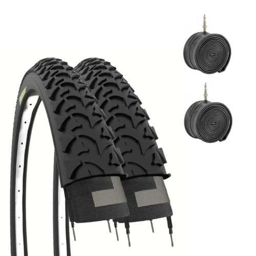 2 banden 20 x 1,95 (50-406) + binnenband uniseks kinderen, zwart