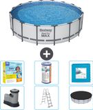 Bestway Rond Steel Pro MAX Zwembad - 488 x 122 cm - Grijs