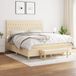 Maison Exclusive - Sommier à lattes de lit avec matelas Crème 180x200 cm Tissu