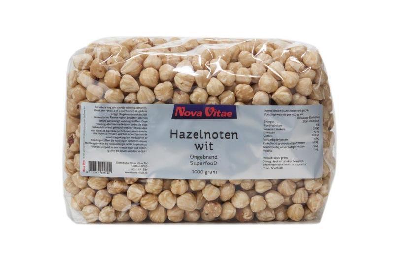 Nova Vitae Hazelnoten wit ongebrand raw 1000 G