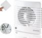 Merkloos 125mm afvoerventilator met terugslagklep en muggennet