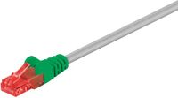 Goobay CAT 6 Crossover Patch Cable, U/UTP, grey, green 2 m