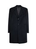 GOBI Cashmere Manteau en cachemire pour homme à revers crantés noir