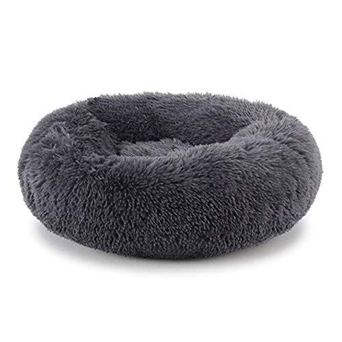 YABAISHI Rotonda van de hond voor de kat, winter, Caldo Sleeping Lounger Mat Welp Kenel Mol van het huisdier Bed wasbaar in de wasmachine, 40cm diameter small, Grijs