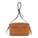 CAFèNOIR Sac pour appareil photo en cuir grainé avec lettrage, pour femme, couleur cuir marron, taille unique
