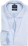 OLYMP Smart Business body fit chemise - pique - bleu clair - Facile à repasser - Tour de cou : 38 (Taille UE : S)