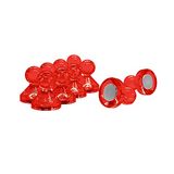 Magneet Expert Grote rode acryl Push Pin Magneet - 21mm dia x 26mm hoog (10 Packs of 10)