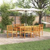 vidaXL Eettafel Set Bruin Massief Acacia Hout