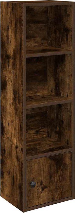 vidaXL Boekenkast 31x24x102 cm bewerkt hout gerookt eikenkleurig