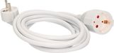Merkloos / Sans marque Humbert Und Brandt Gmbh Verlengsnoer - 3 meter - randaarde - wit - 3500W - 250V