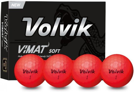 Volvik Vimat soft golfbal dozijn rood dames ballen