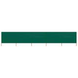 vidaXL Windscherm 5-panelen 600x80 cm stof groen