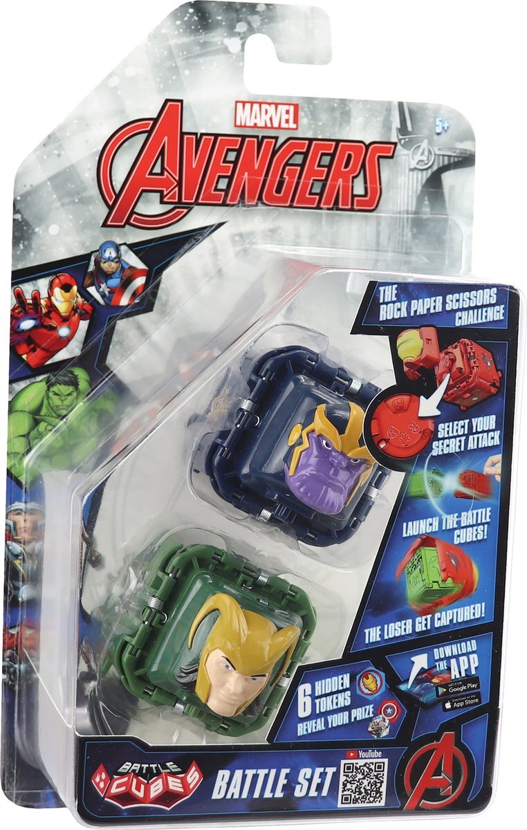 Marvel Avengers Battle Cube - Thanos Vs Loki - 2 Pack - Battle set