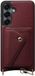 AVY Leren Hoesje Geschikt voor Samsung Galaxy S25 Plus / S24 Plus | Met Magnetische Kaarthouder | Compatibel met MagSafe | Leather Case met Wallet | Burgundy
