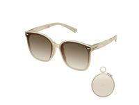 Beneunder FD421 Lunettes de Soleil Pliantes surdimensionnées Rose Nude Beige