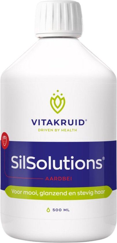 Vitakruid SilSolutions Aardbei 500ml - Huid, Haar & Nagels - Vloeistof