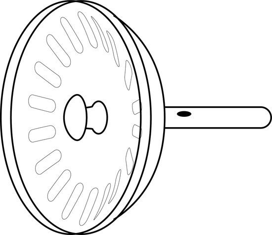 KIRCHHOFF vervang zeef, RVS, Ø 81 mm voor korfventiel Ø 114 mm, met kogel