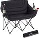 Merkloos Relaxdays Campingstoel opvouwbaar - voor 2 personen - tot 272 kg - zwart
