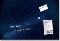 Sigel Glasmagneetbord - Artverum - 60x40cm - Galaxy blauw