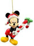 Kurt S. Adler Disney Mickey Mouse Canne en sucre Boule de Noël 9cm Plastique Multi 1 pièce