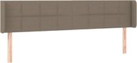VidaXL Hoofdbord met randen Taupe 183x16x78/88 cm Stof