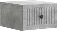 vidaXL Muurbevestigde Nachttafel Betongrijs 33 x 34,5 x 20 cm