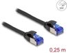 Delock RJ45 Network Cable Cat.6A S/FTP Slim 0.25 m black
