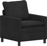 vidaXL Bank Zwart Fluweel 76 x 81 x 87,5 cm
