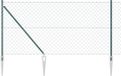 vidaXL Gaashek met grondpennen, 25 x 1,4 m, PVC-Coated Staal, Groen