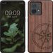 kwmobile telefoonhoesje geschikt voor Motorola Moto G84 5G - Hoesje met bumper - hout - In donkerbruin Vintage Kompas design