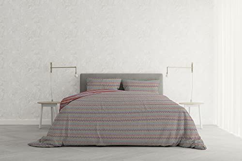 MB HOME ITALY Beddengoedset "Athena", Malindi rood, tweepersoonsbed - 8058575115591