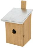Kerbl Pet Huisdierhok met metalen dak, voor tuinvogels zoals huismussen, grafmussen, veldmussen, boomklevers, grote