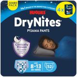 Huggies DryNites Nachtslipje - 8-13 jaar jongens (30-48 kg) - 52 super absorberende onderbroeken voor bedplassen