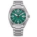 Citizen AW1571-76X Horloge - Staal - Zilverkleurig - Groene Wijzerplaat - Ø 40 mm