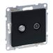 LEGRAND SEANO enkele doos TV-SAT, 2 kabels, sterbekabeling HD-TV, aansluitdemping: 1,5 dB, kleur: antraciet gelakt, 765470