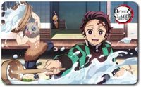Peppermint Anime Demon Slayer ontbijtsnijplank, breakfast & cutting board - origineel en gelicentieerd - meerkleurig